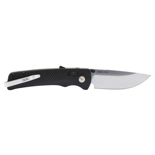SOG Specialty Knives™ Flash AT-XR 11-18-14-41 Black GRN D2 Semi-Stainless Steel Pocket Knife