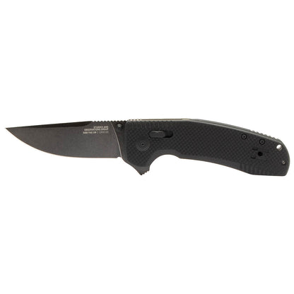 SOG Specialty Knives™ SOG-TAC XR Crossbar Lock 12-38-07-41 Black-out G-10 CRYO D2 Semi-Stainless Steel Pocket Knife