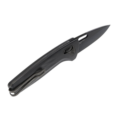 SOG Specialty Knives™ One Zero XR Lever Lock 12-73-03-57 Black Aluminum CPM S35VN Stainless Steel Pocket Knife