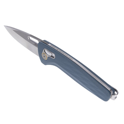 SOG Specialty Knives™ One-zero XR Lever Lock 12-73-04-57 Smoke Gray Aluminum CPM S35VN Stainless Steel Pocket Knife