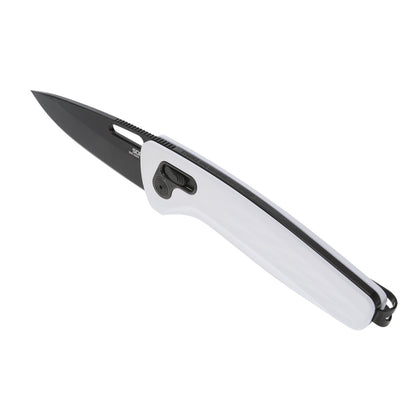 SOG Specialty Knives™ One-zero XR Lever Lock 12-73-05-57 White Aluminum CPM S35VN Stainless Steel Pocket Knife