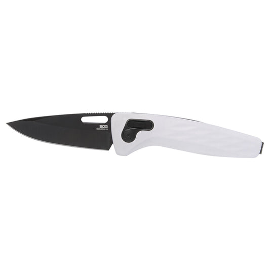 SOG Specialty Knives™ One-zero XR Lever Lock 12-73-05-57 White Aluminum CPM S35VN Stainless Steel Pocket Knife