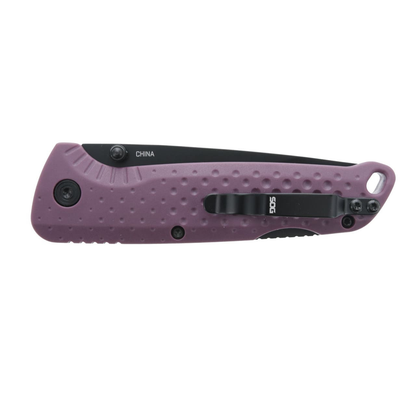 SOG Specialty Knives™ Adventurer Lockback SOG-13-11-04-43 Purple GFN 5CR15MOV Stainless Steel Pocket Knife