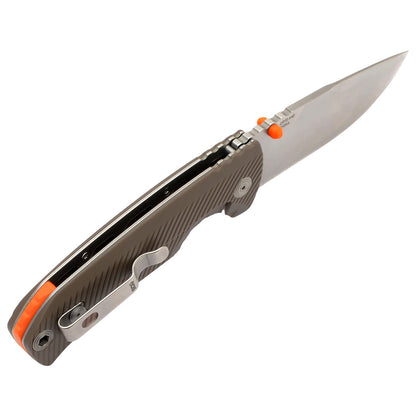 SOG Specialty Knives™ Tellus FLK Frame Lock 14-06-08-43 Flat Dark Earth GRN CRYO 440C Stainless Steel Pocket Knife