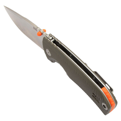 SOG Specialty Knives™ Tellus FLK Frame Lock 14-06-08-43 Flat Dark Earth GRN CRYO 440C Stainless Steel Pocket Knife