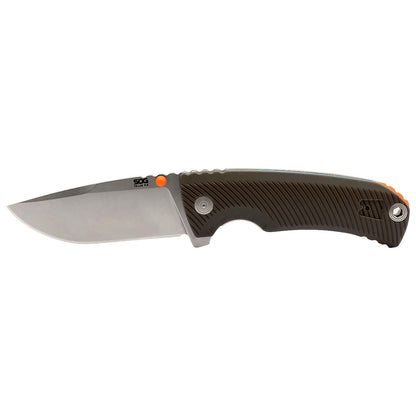 SOG Specialty Knives™ Tellus FLK Frame Lock 14-06-08-43 Flat Dark Earth GRN CRYO 440C Stainless Steel Pocket Knife