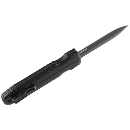 SOG Specialty Knives™ Pentagon OTF 15-61-01-57 Black Aluminum CRYO CPM S35VN Stainless Steel Pocket Knife