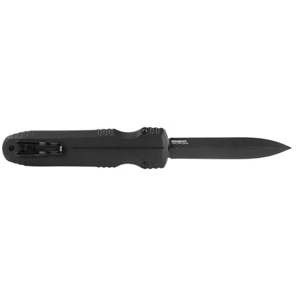 SOG Specialty Knives™ Pentagon OTF 15-61-01-57 Black Aluminum CRYO CPM S35VN Stainless Steel Pocket Knife
