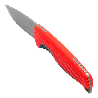 SOG Specialty Knives™ Aegis FX Fixed Blade 17-41-03-41 Rescue Red Rubber and Indigo GRN CRYO 4116 Krupp Stainless Steel Knife