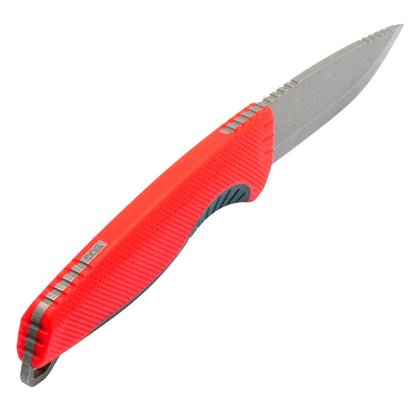 SOG Specialty Knives™ Aegis FX Fixed Blade 17-41-03-41 Rescue Red Rubber and Indigo GRN CRYO 4116 Krupp Stainless Steel Knife