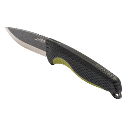 SOG Specialty Knives™ Aegis FX Fixed Blade 17-41-04-41 OD Green GRN and Black Rubber CYRO 4116 Krupp Stainless Steel Knife