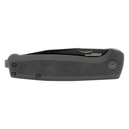 SOG Specialty Knives™ Terminus Slip-Joint TM1005-BX Black G10 CRYO D2 Stainless Steel Pocket Knife