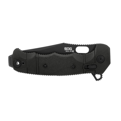 SOG Specialty Knives™ SEAL XR Ti SOG-12-21-13-57 Black GRN and Titanium MagnaCut Stainless Steel Pocket Knife