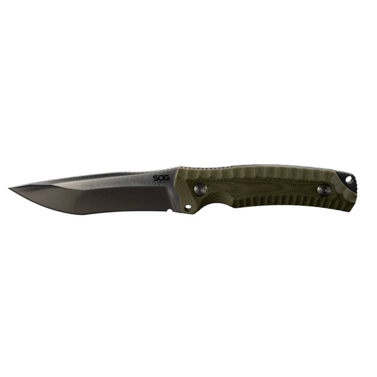 SOG Specialty Knives™ Hidaka FX Fixed Blade SOG-17-27-01-57 OD Green Micarta CPM 3V Carbon Steel Knife