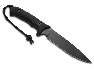 Spartan Blades, LLC™ Harsey Difensa Fixed Blade SB19BKBKKYBK Black Canvas Micarta CPM-MagnaCut Stainless Steel Knife