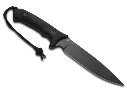 Spartan Blades, LLC™ Harsey Difensa Fixed Blade SB19BKBKKYBK Black Canvas Micarta CPM-MagnaCut Stainless Steel Knife