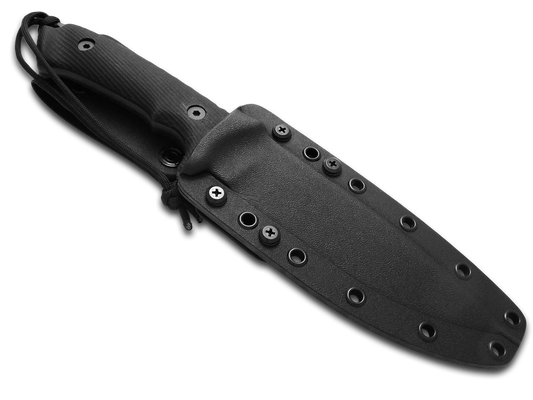 Spartan Blades, LLC™ Harsey Difensa Fixed Blade SB19BKBKKYBK Black Canvas Micarta CPM-MagnaCut Stainless Steel Knife