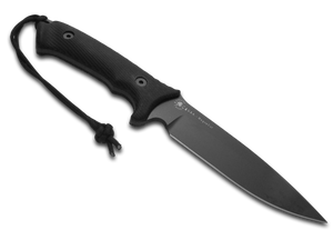 Spartan Blades, LLC™ Harsey Difensa Fixed Blade SB19BKBKNLBK Black Canvas Micarta CPM-MagnaCut Stainless Steel Knife