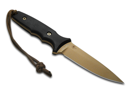 Spartan Blades, LLC™ Harsey TT Fixed Blade SB43DEBKNLTN Black Canvas Micarta S45VN Stainless Steel Knife
