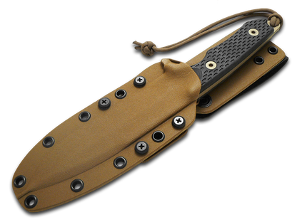 Spartan Blades, LLC™ Ronin Shinto Fixed Blade SB47DEBKKYTN Black Canvas Micarta S45VN Stainless Steel Knife
