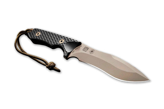 Spartan Blades, LLC™ Ronin Shinto Fixed Blade SB47DEBKNLBK Black Canvas Micarta CPM MagnaCut Stainless Steel Knife