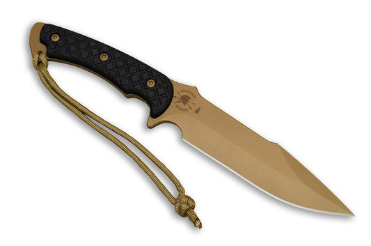 Spartan Blades, LLC™ Horkos Fixed Blade SB4DEBKKYTN Black Canvas Micarta CPM MagnaCut Stainless Steel Knife