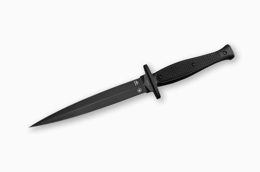 Spartan Blades, LLC™ Sparta-George Raider Dagger SBBL3BK Black Injection-mold Plastic SK5 Carbon Steel Knife