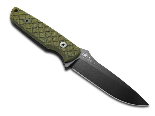 Spartan Blades, LLC™ Alala Fixed Blade SBSL004BKGR Green Canvas Micarta 1095 Cro-Van Carbon Steel Knife