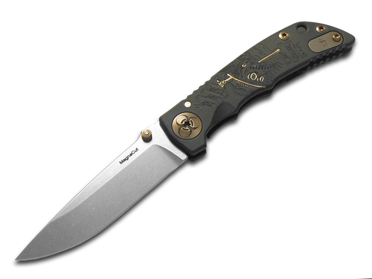 Spartan Blades, LLC™ Harsey Folder 3.25 Frame Lock SF10PLAGUE-BK Black PVD 6AL4V Titanium CPM MagnaCut Stainless Steel Pocket Knife
