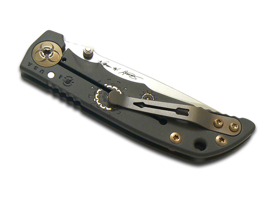 Spartan Blades, LLC™ Harsey Folder 3.25 Frame Lock SF10PLAGUE-BK Black PVD 6AL4V Titanium CPM MagnaCut Stainless Steel Pocket Knife