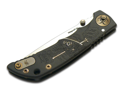 Spartan Blades, LLC™ Harsey Folder 3.25 Frame Lock SF10PLAGUE-BK Black PVD 6AL4V Titanium CPM MagnaCut Stainless Steel Pocket Knife