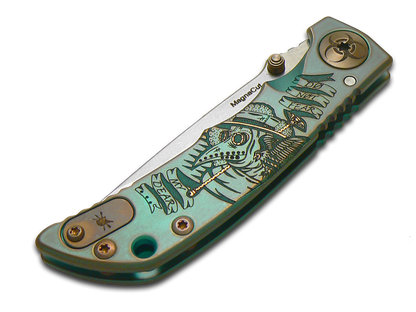 Spartan Blades, LLC™ Harsey Folder 3.25 Frame Lock SF10PLAGUE-GN Green Anodized 6AL4V Titanium CPM MagnaCut Stainless Steel Pocket Knife