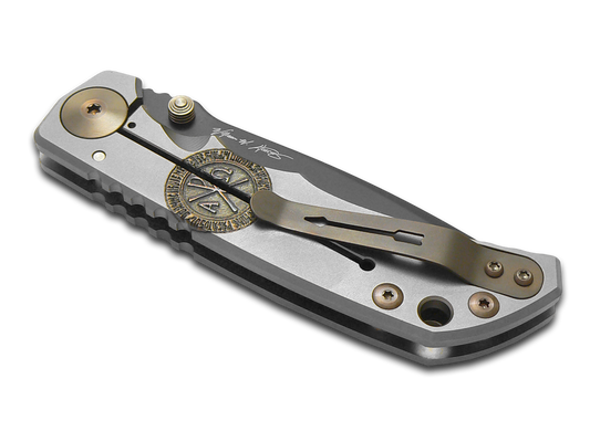 Spartan Blades, LLC™ Harsey Folder Frame Lock SF5CRUS Polished 6AL4V Titanium CPM MagnaCut Stainless Steel Pocket Knife