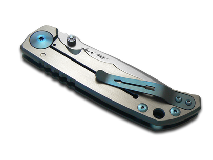 Spartan Blades, LLC™ Harsey Folder Frame Lock SF5DOTM Blue Anodized 6AL4V Titanium CPM MagnaCut Stainless Steel Pocket Knife