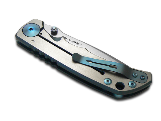 Spartan Blades, LLC™ Harsey Folder Frame Lock SF5DOTM Blue Anodized 6AL4V Titanium CPM MagnaCut Stainless Steel Pocket Knife