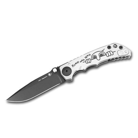 Spartan Blades, LLC™ Harsey Folder Frame Lock SF5KILR Polished 6AL4V Titanium CPM MagnaCut Stainless Steel Pocket Knife