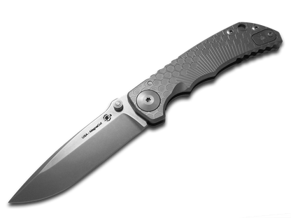 Spartan Blades, LLC™ Harsey Folder Frame Lock SF5OCTA Polished 6AL4V Titanium CPM MagnaCut Stainless Steel Pocket Knife
