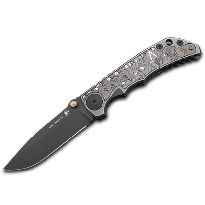 Spartan Blades, LLC™ Harsey Folder Frame Lock SF5SBAT Polished 6AL4V Titanium CPM MagnaCut Stainless Steel Pocket Knife