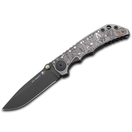 Spartan Blades, LLC™ Harsey Folder Frame Lock SF5SBAT Polished 6AL4V Titanium CPM MagnaCut Stainless Steel Pocket Knife