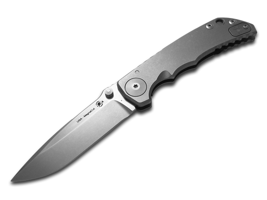 Spartan Blades, LLC™ Harsey Folder Frame Lock SF5SW Polished 6AL4V Titanium CPM MagnaCut Stainless Steel Pocket Knife
