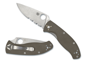 Spyderco Knives™ Tenacious Liner Lock C122GBNM4PS Brown G-10 CPM M4 Carbon Steel Pocket Knife