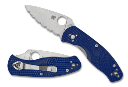 Spyderco Knives™ Persistence Liner Lock C136SBL Dark Blue FRN S35VN Stainless Steel Pocket Knife