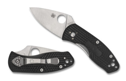 Spyderco Knives™ Ambitious Liner Lock C148PBK Black FRN 8Cr13MoV Stainless Steel Pocket Knife