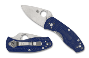 Spyderco Knives™ Ambitious Liner Lock C148PBL Blue FRN CPM S35VN Stainless Steel Pocket Knife