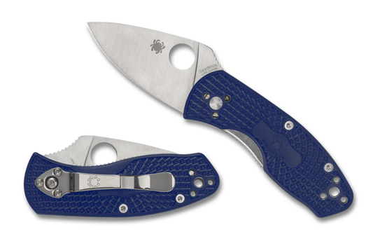 Spyderco Knives™ Ambitious Liner Lock C148PBL Blue FRN CPM S35VN Stainless Steel Pocket Knife