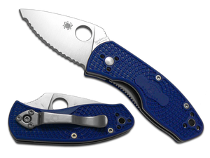 Spyderco Knives™ Ambitious Liner Lock C148SBL Blue FRN CPM S35VN Stainless Steel Pocket Knife