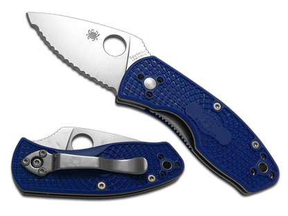 Spyderco Knives™ Ambitious Liner Lock C148SBL Blue FRN CPM S35VN Stainless Steel Pocket Knife