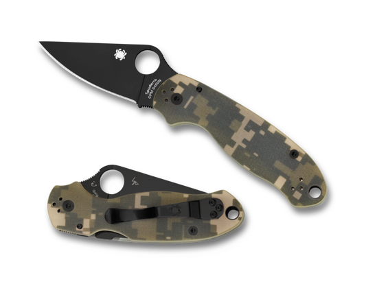 Spyderco Knives™ Para 3 Liner Lock C223GPCMOBK Digital Camo G-10 CPM S45VN Stainless Steel Pocket Knife
