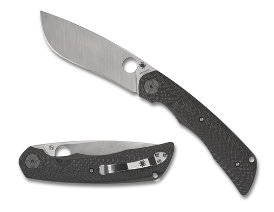 Spyderco Knives™ Subvert Liner Lock C239CFP Black Carbon Fiber CPM 20CV Stainless Steel Pocket Knife