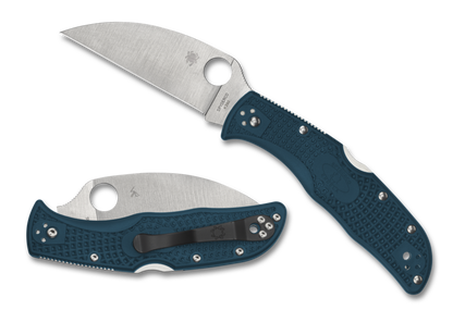 Spyderco Knives™ Endela Lockback C243FPWK390 Blue FRN K390 MICROCLEAN Carbon Steel Pocket Knife